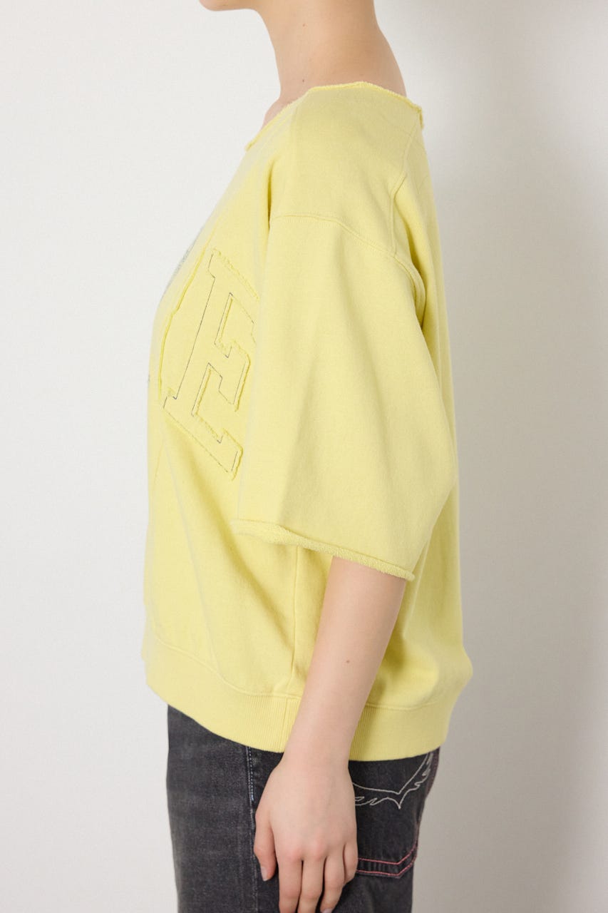 切替カレッジ半袖スウェット L/YEL FREE