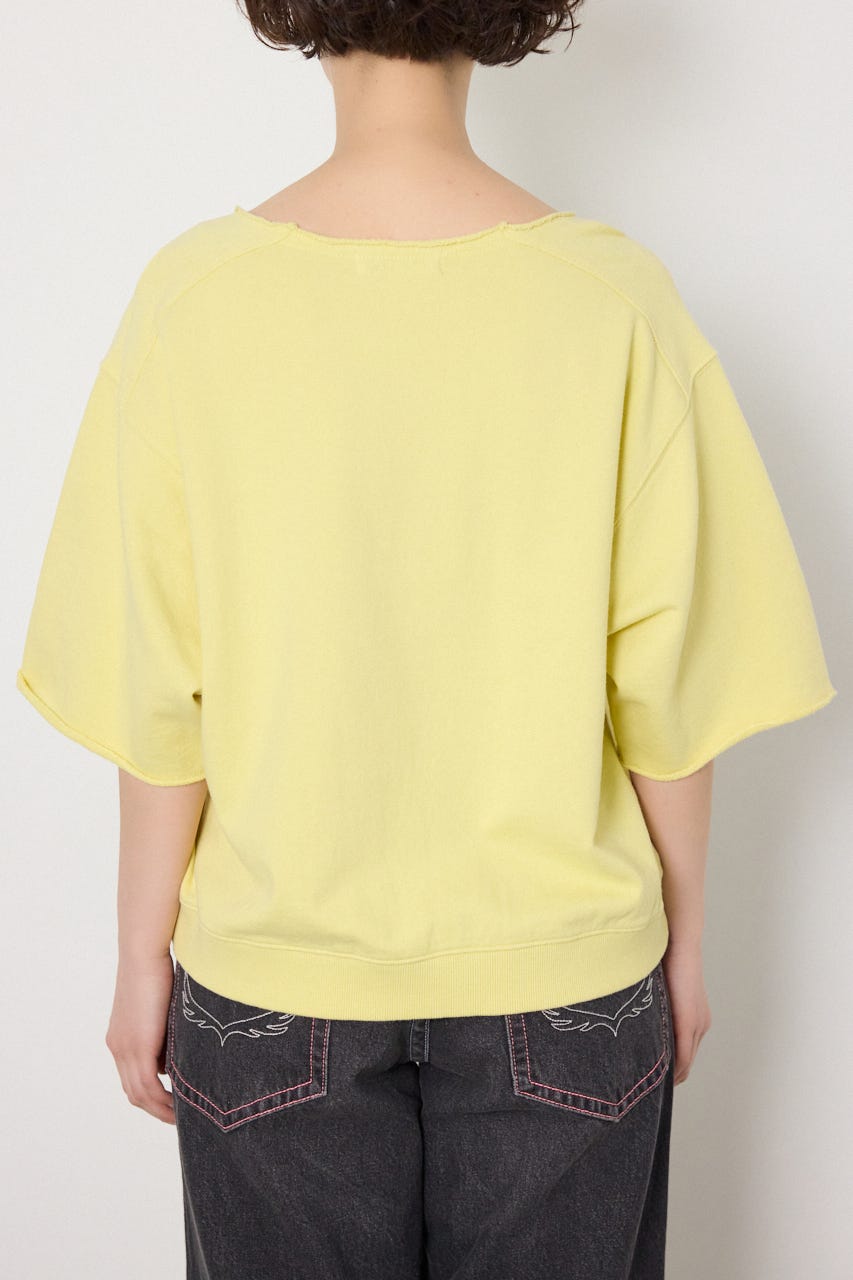 切替カレッジ半袖スウェット L/YEL FREE