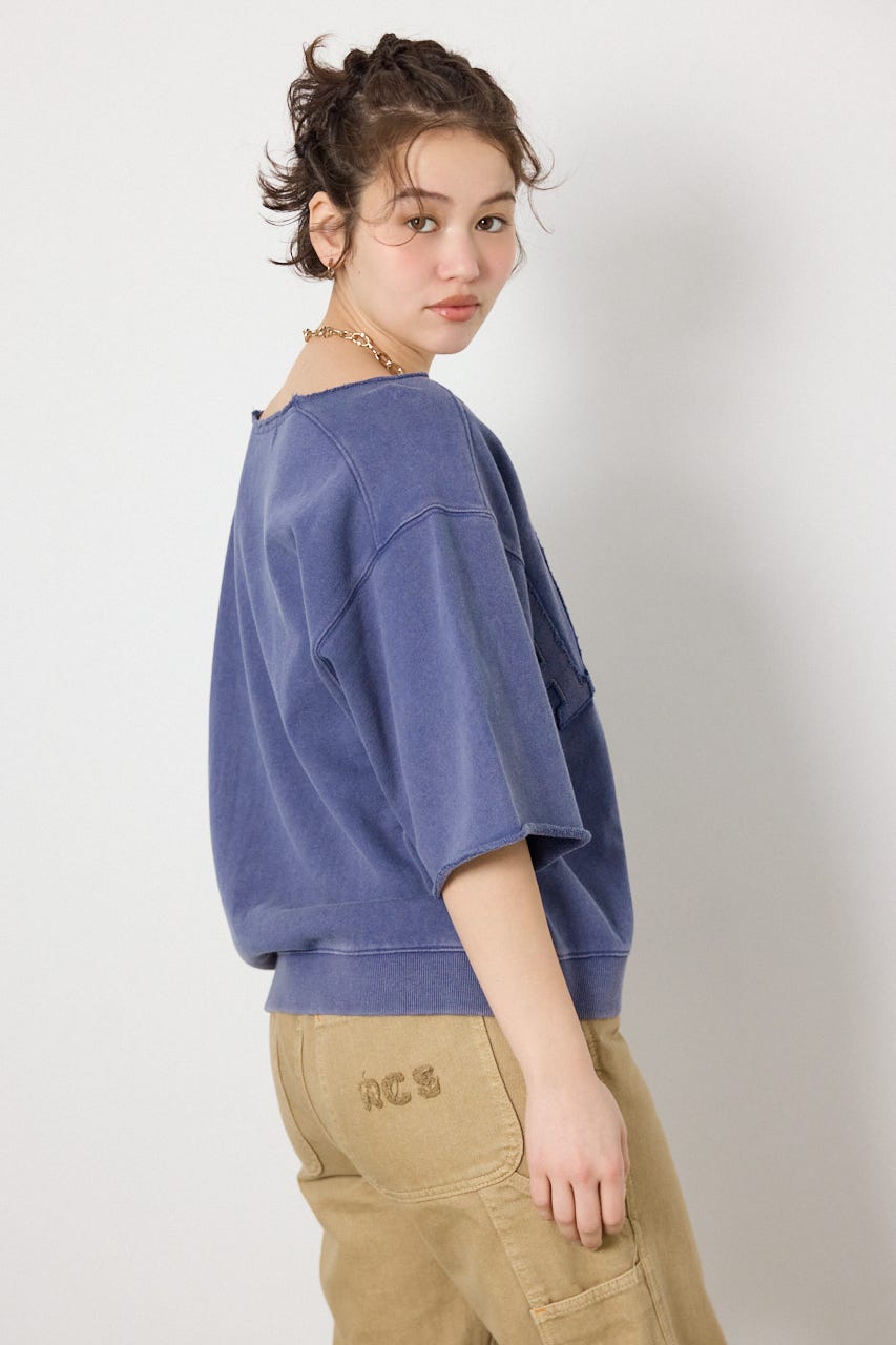 切替カレッジ半袖スウェット NVY FREE