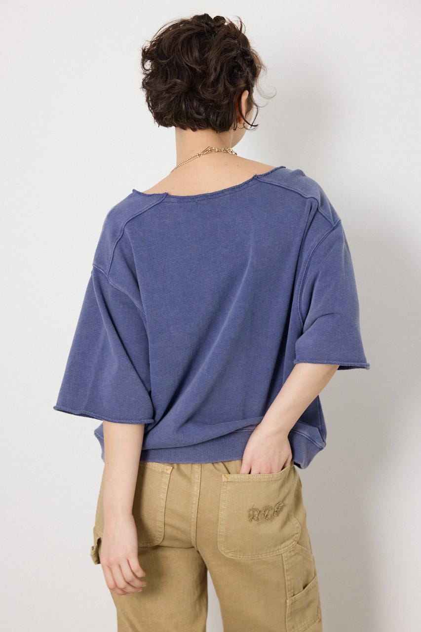 切替カレッジ半袖スウェット NVY FREE