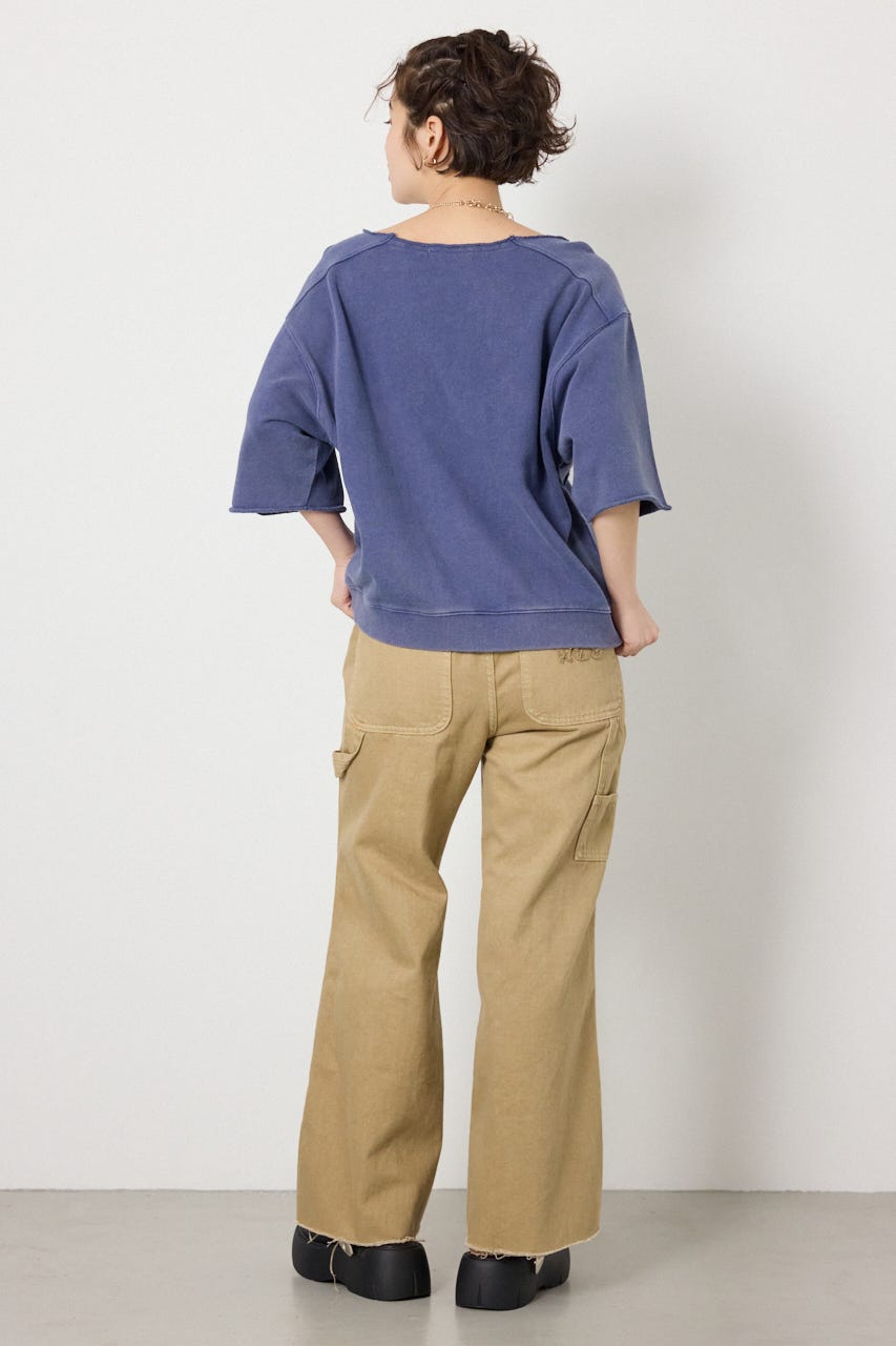 切替カレッジ半袖スウェット NVY FREE