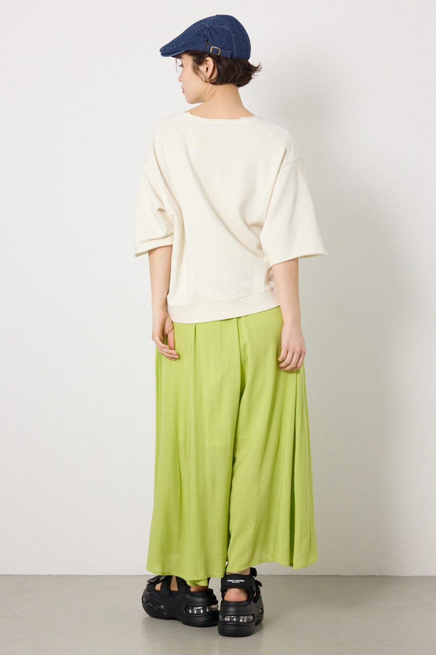 切替カレッジ半袖スウェット O/WHT FREE