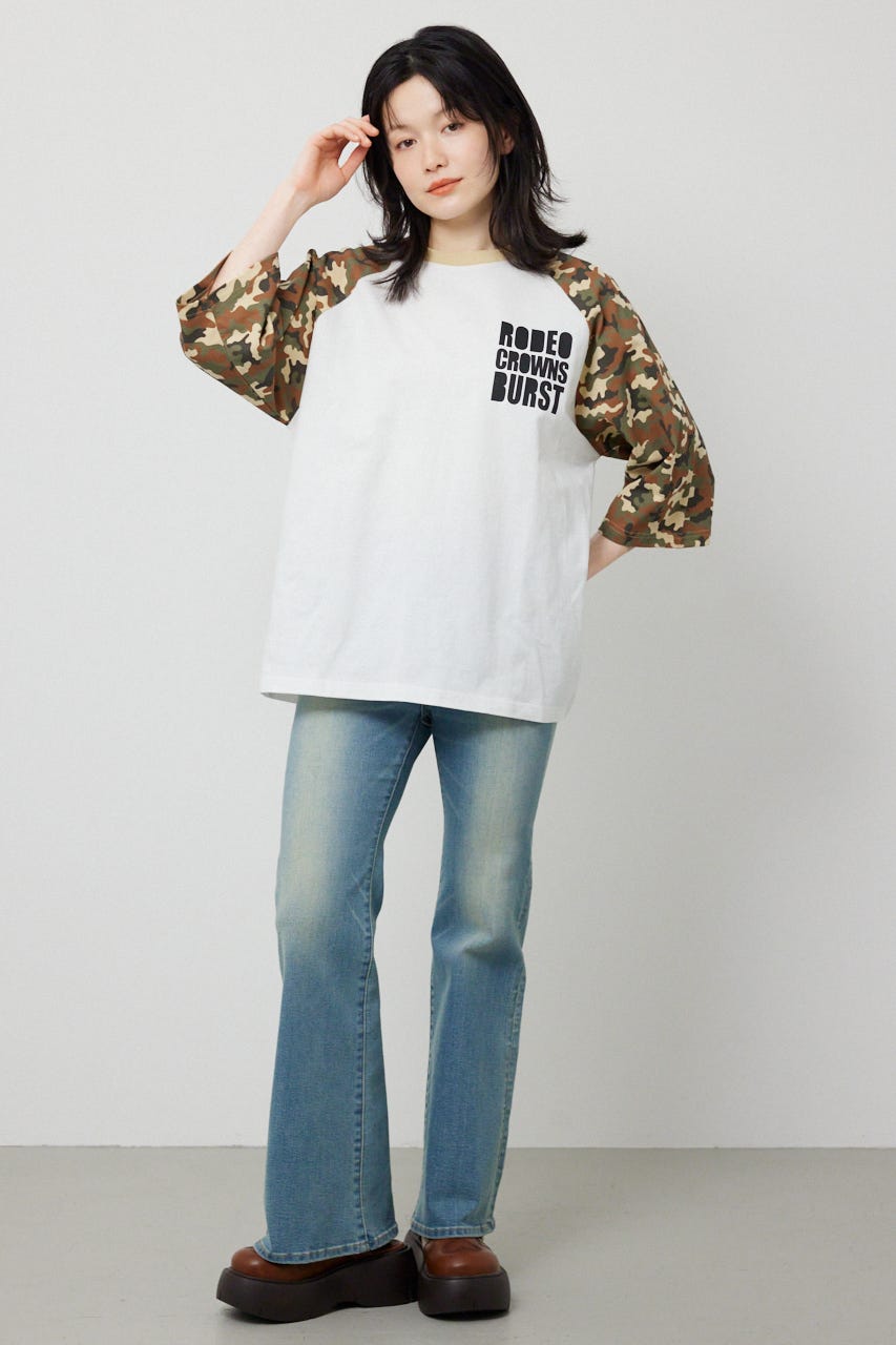 【SS先行アイテム】Ink Logo ラグランTシャツ 迷彩 M