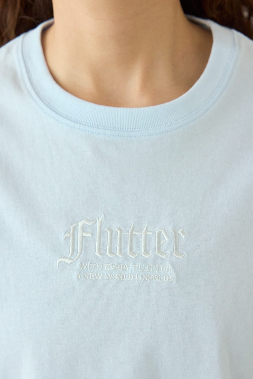 Ribon×Butterfly TEE L/BLU S
