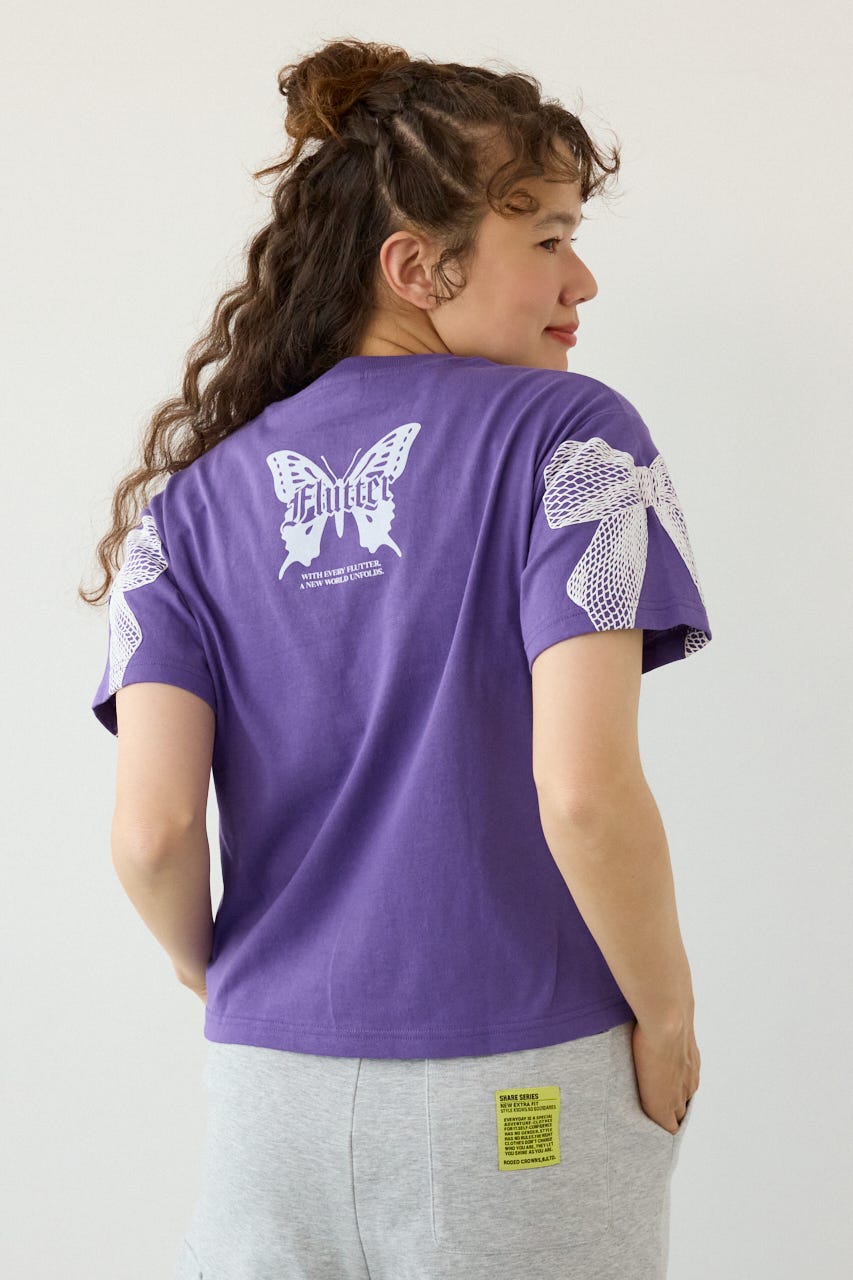 Ribon×Butterfly TEE PUR M