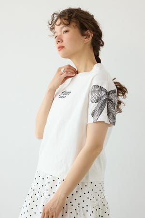Ribon×Butterfly TEE