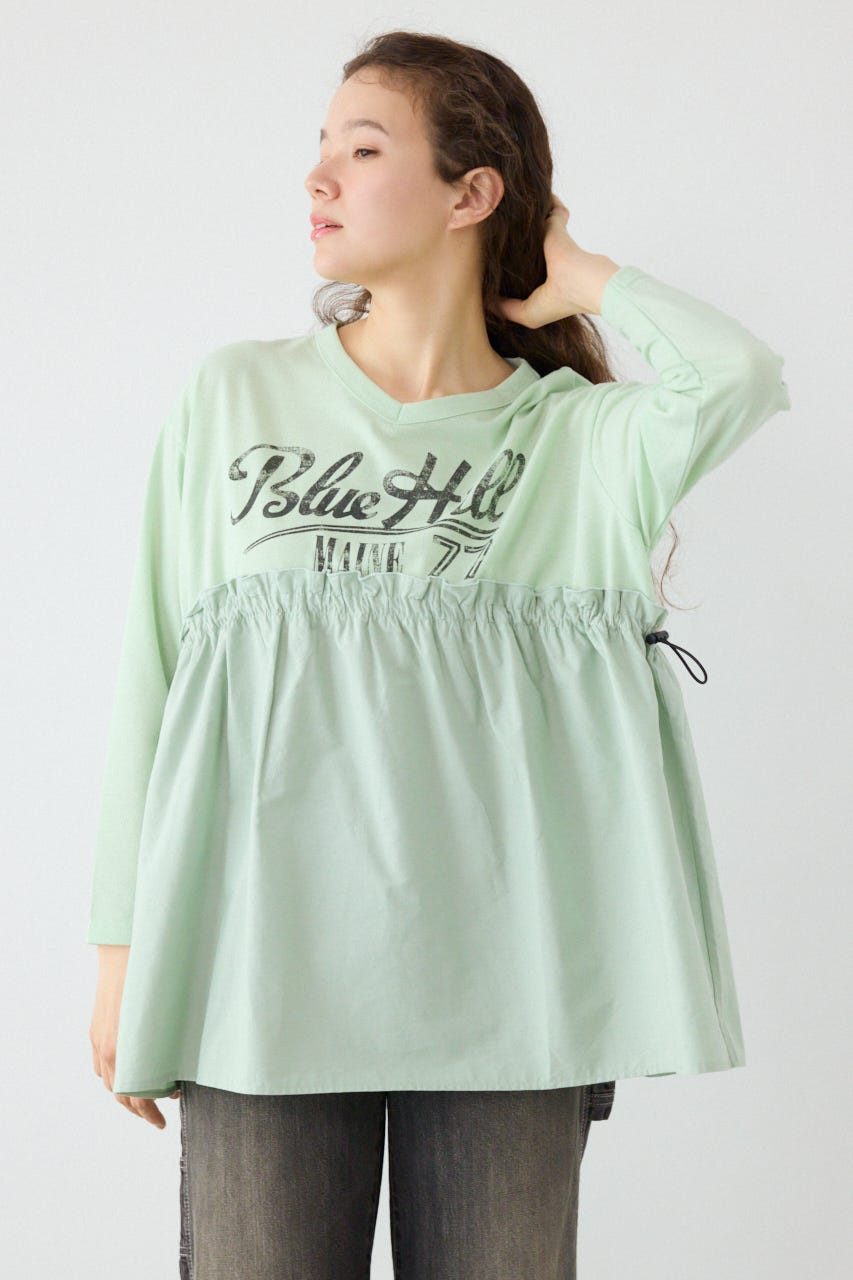 フレアドッキングトップス L/GRN FREE