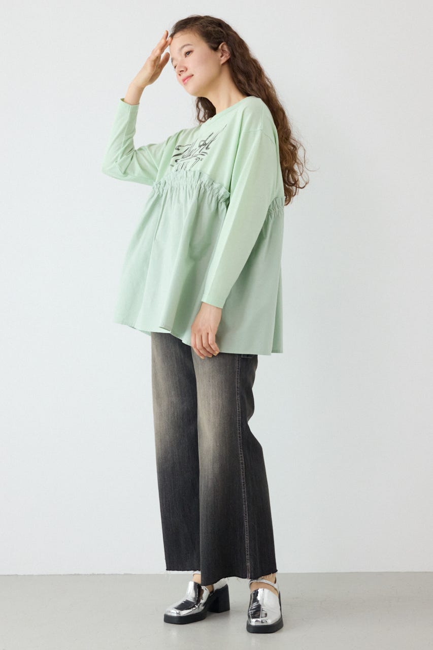 フレアドッキングトップス L/GRN FREE