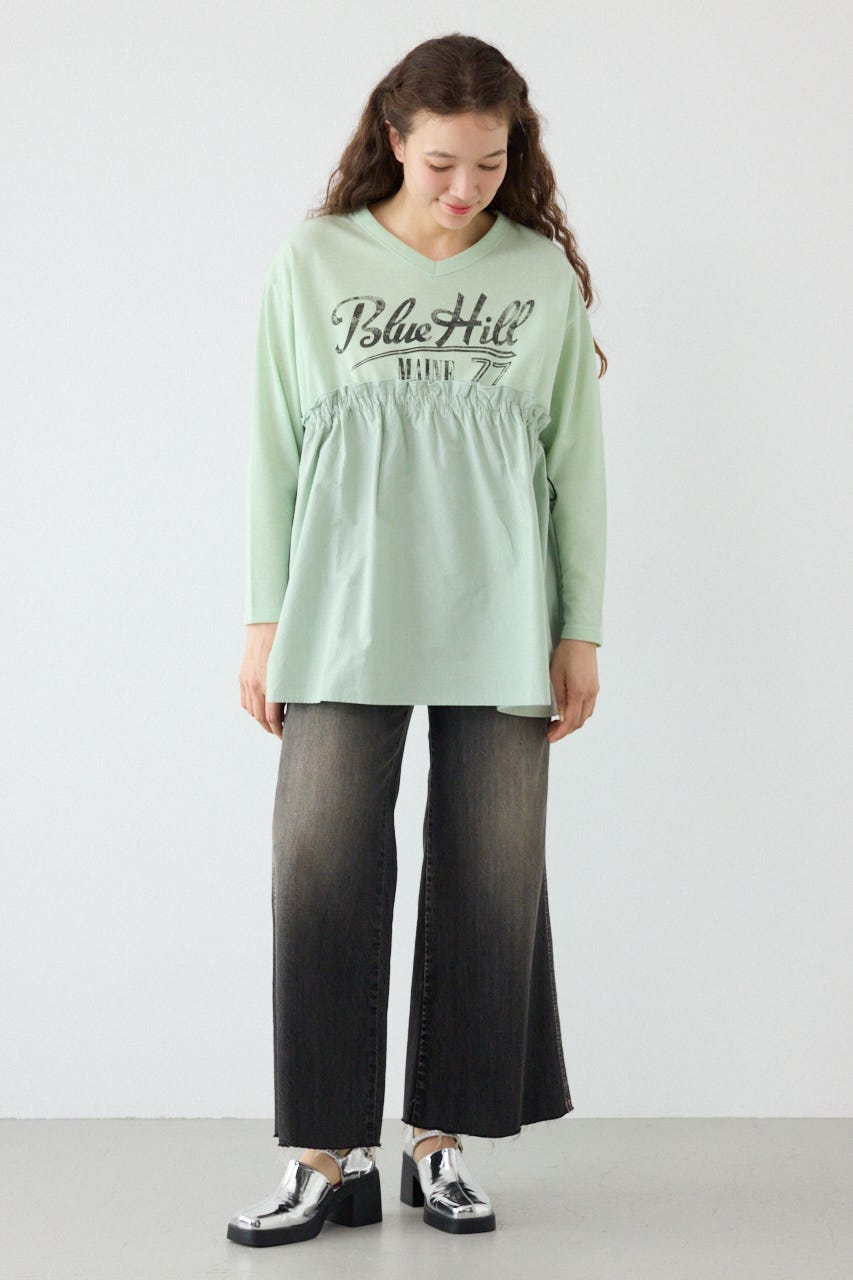 フレアドッキングトップス L/GRN FREE