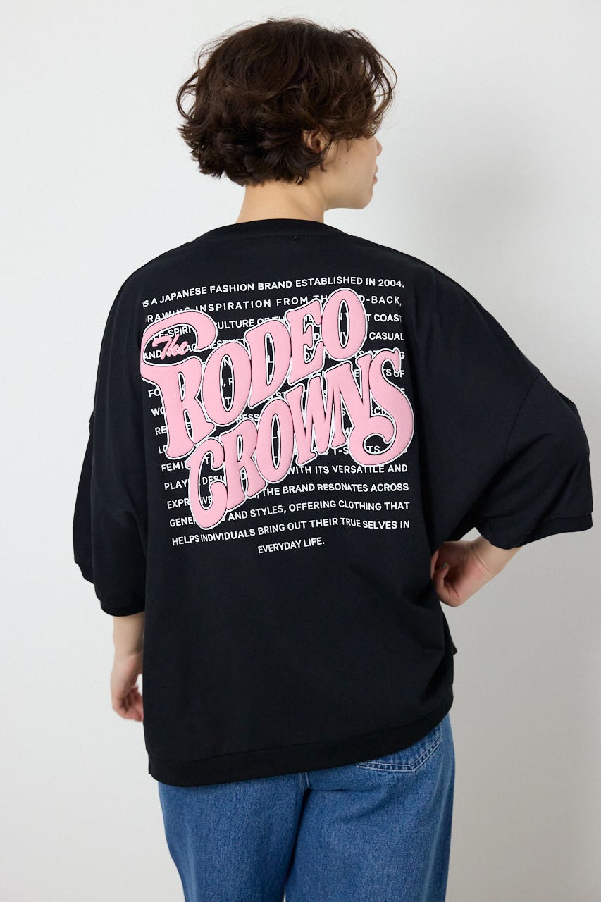 【SS先行アイテム】発泡マルチロゴビッグトップス BLK FREE