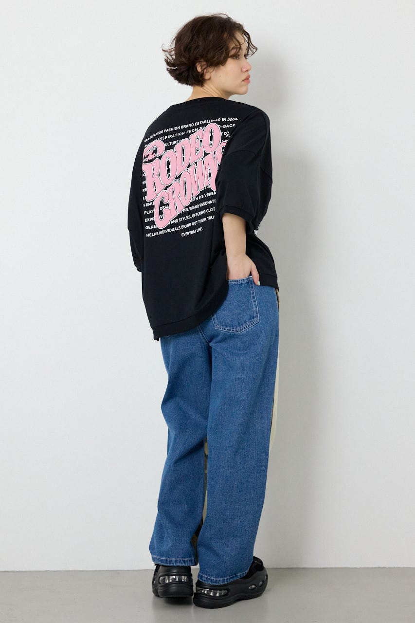 【SS先行アイテム】発泡マルチロゴビッグトップス BLK FREE