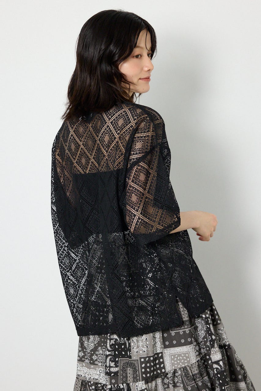 アソートレースTシャツ BLK FREE