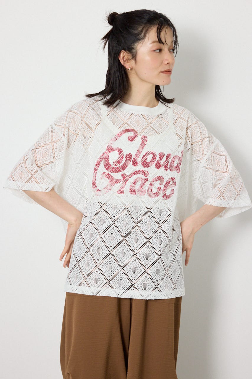 アソートレースTシャツ O/WHT FREE