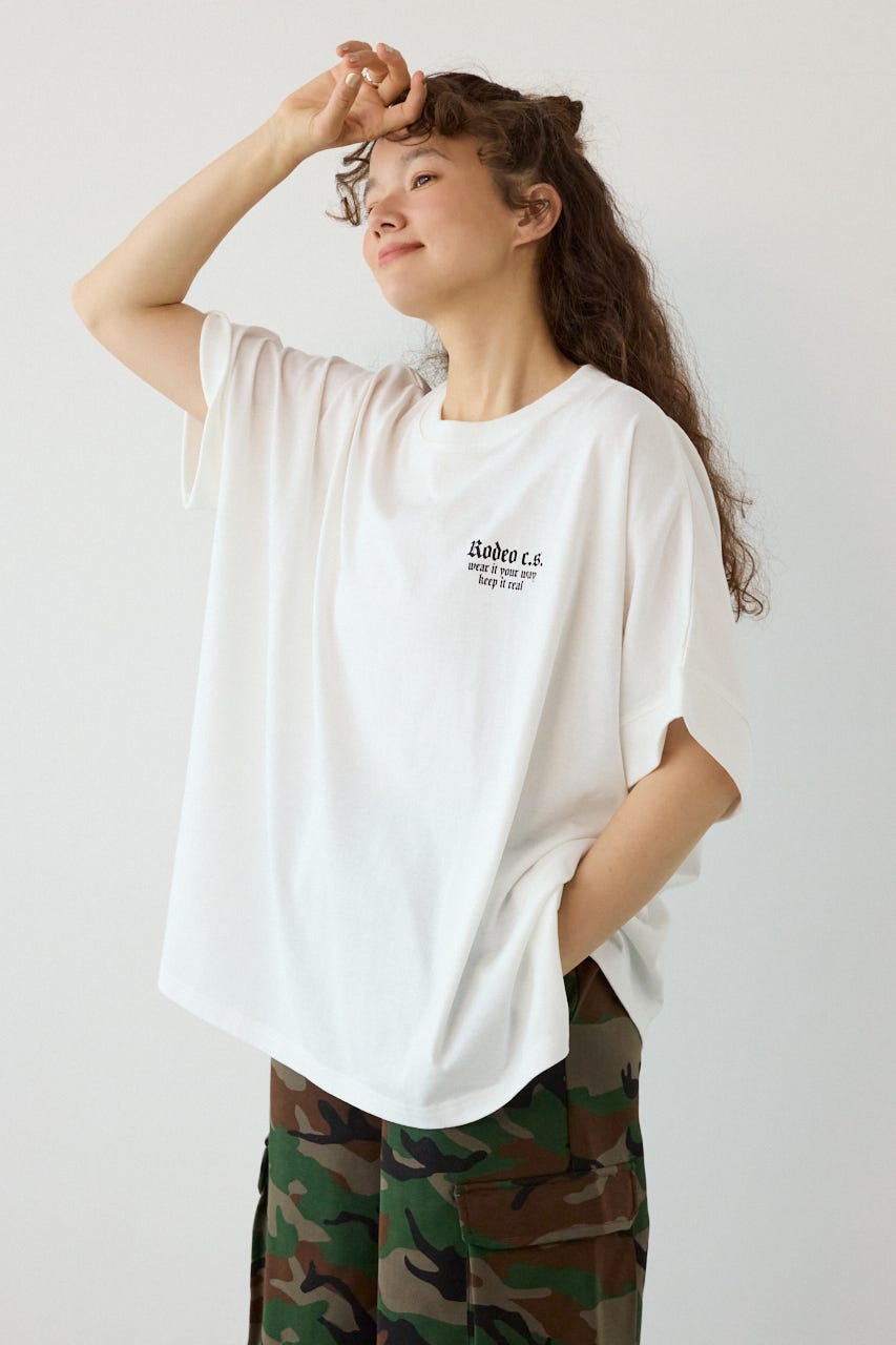 OE LOGO ドルマントップス O/WHT FREE