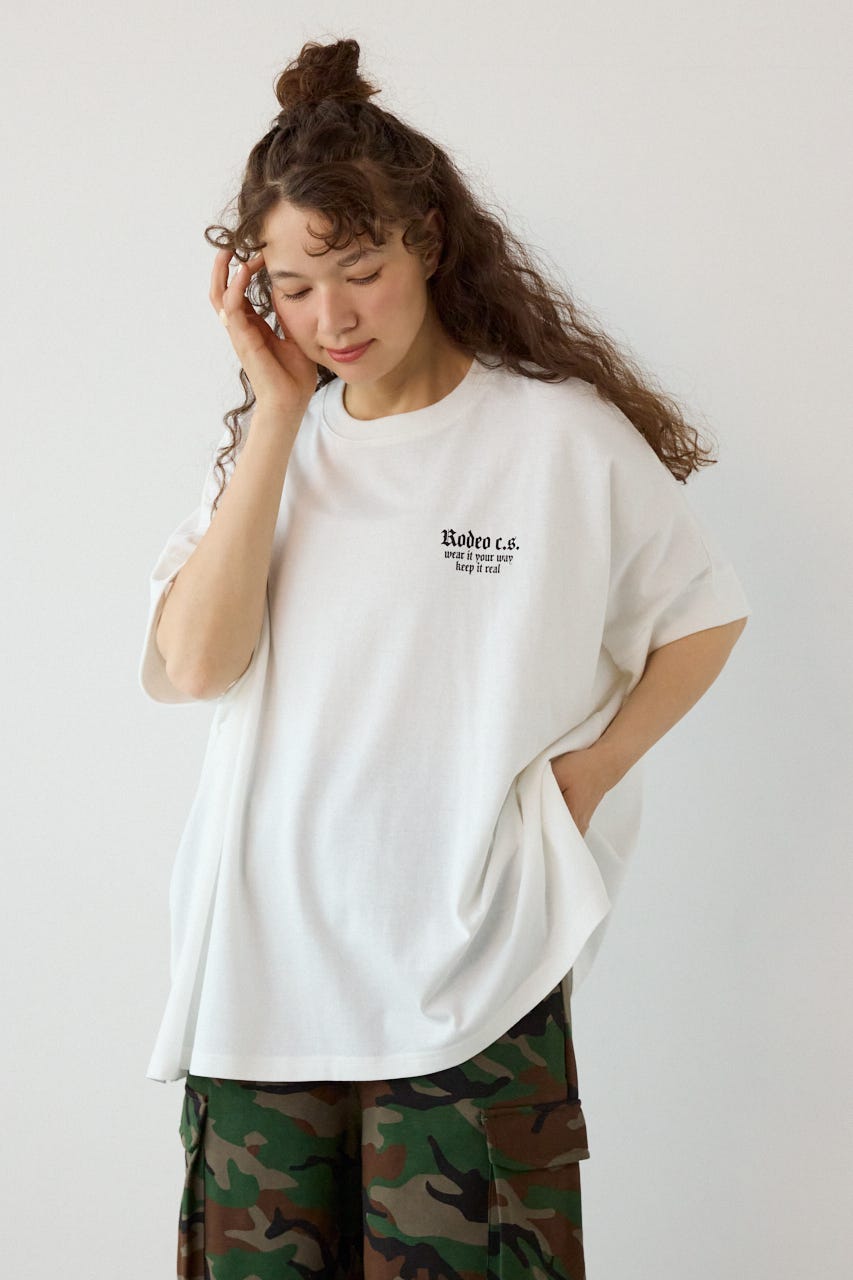 OE LOGO ドルマントップス O/WHT FREE