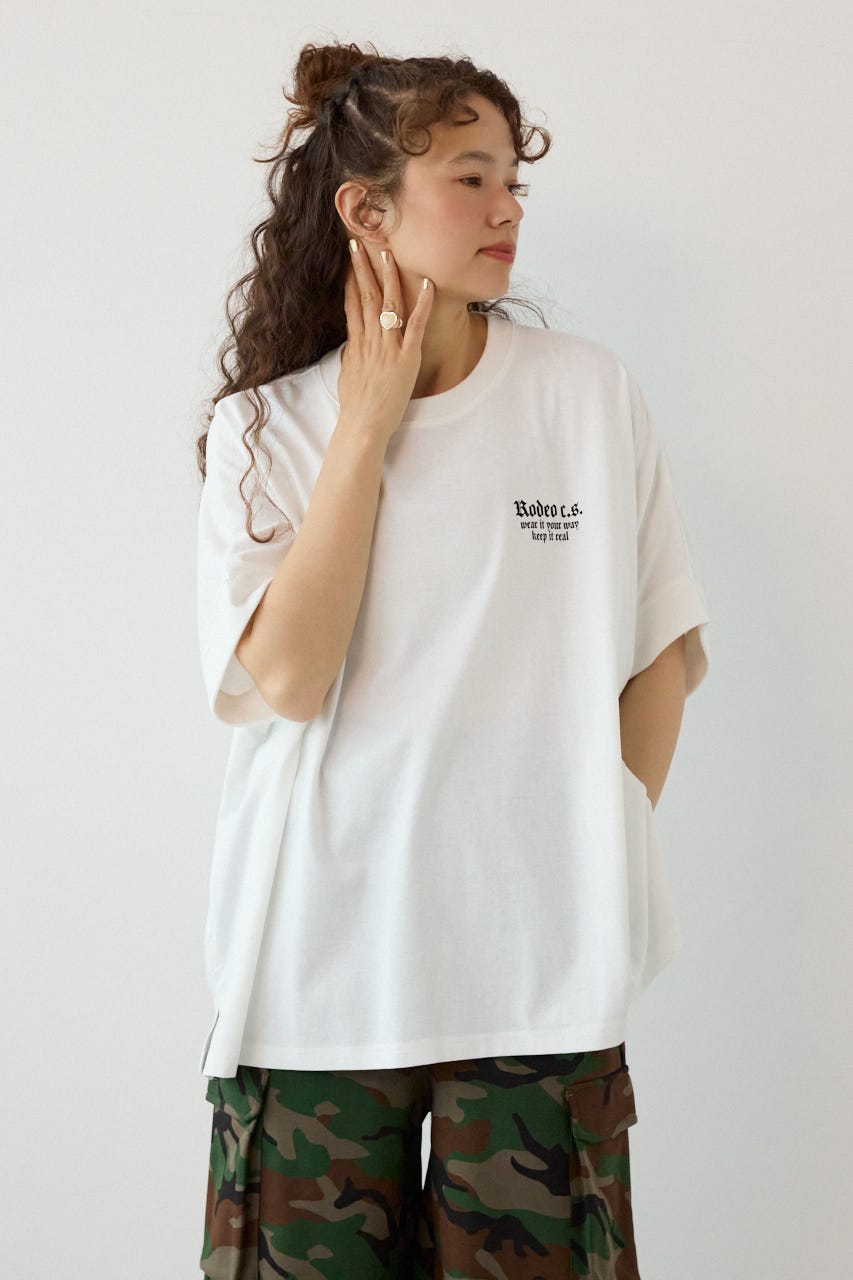 OE LOGO ドルマントップス O/WHT FREE