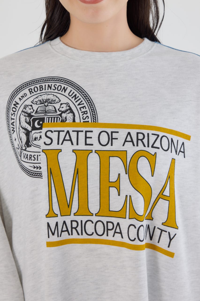 デニム切替スウェットワンピース L/T.GRY FREE