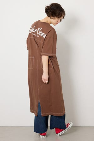 【SS先行アイテム】ハーフスリーブステッチワンピース