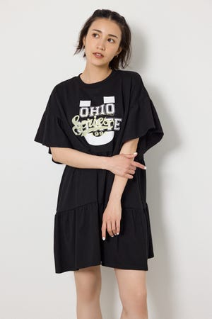 ティアードプリントワンピース