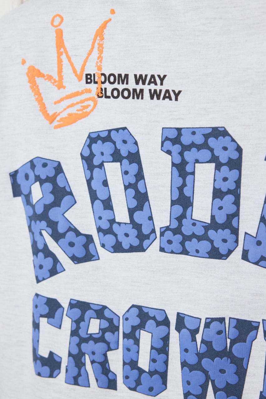 フェイクレイヤードフラワーロゴワンピース L/T.GRY FREE