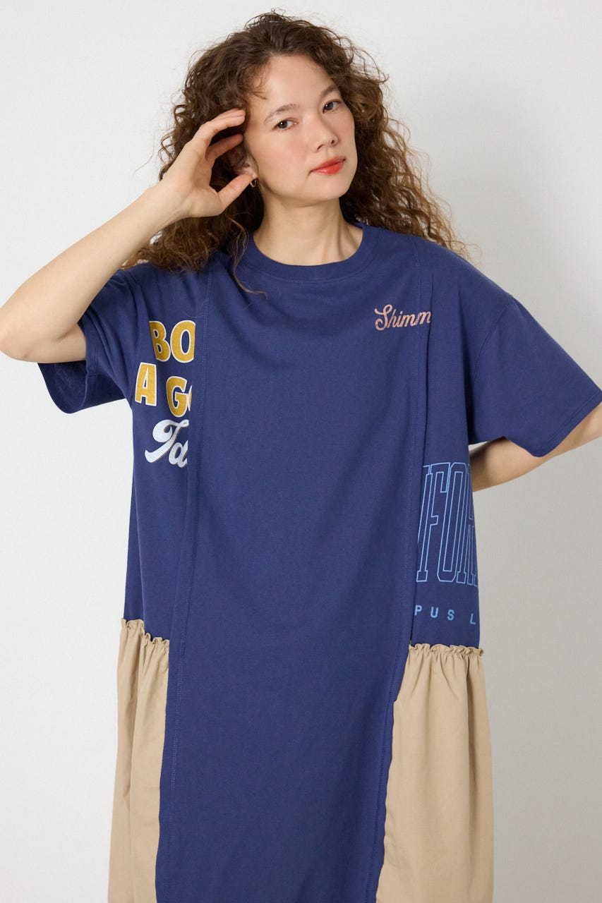 ドッキングカットワンピース NVY FREE