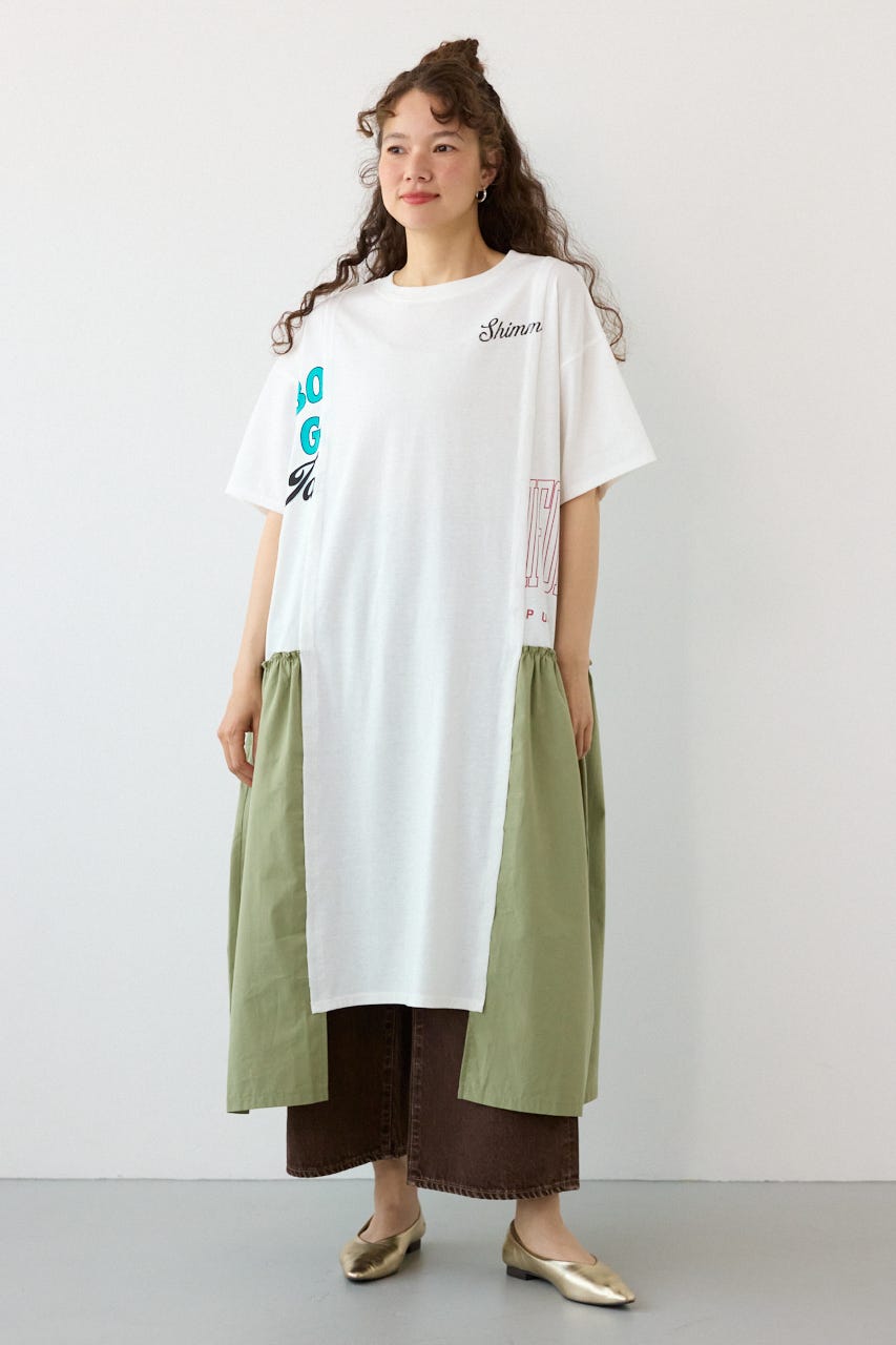 ドッキングカットワンピース O/WHT FREE