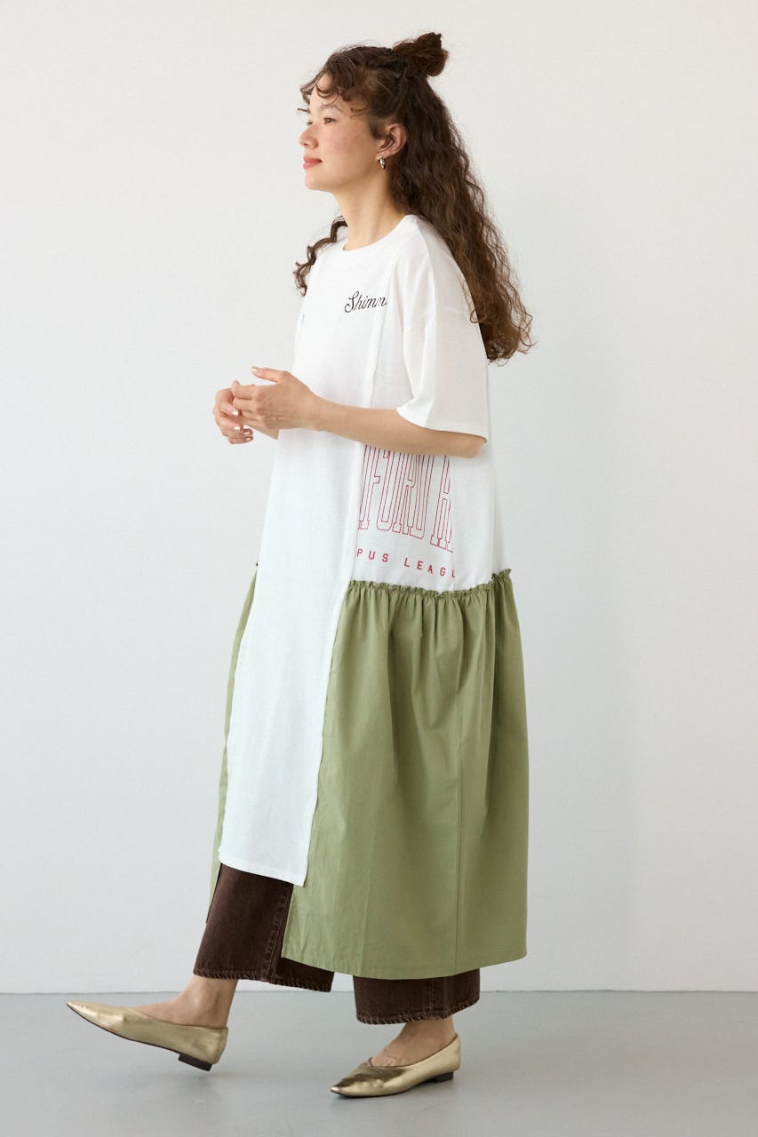 ドッキングカットワンピース O/WHT FREE