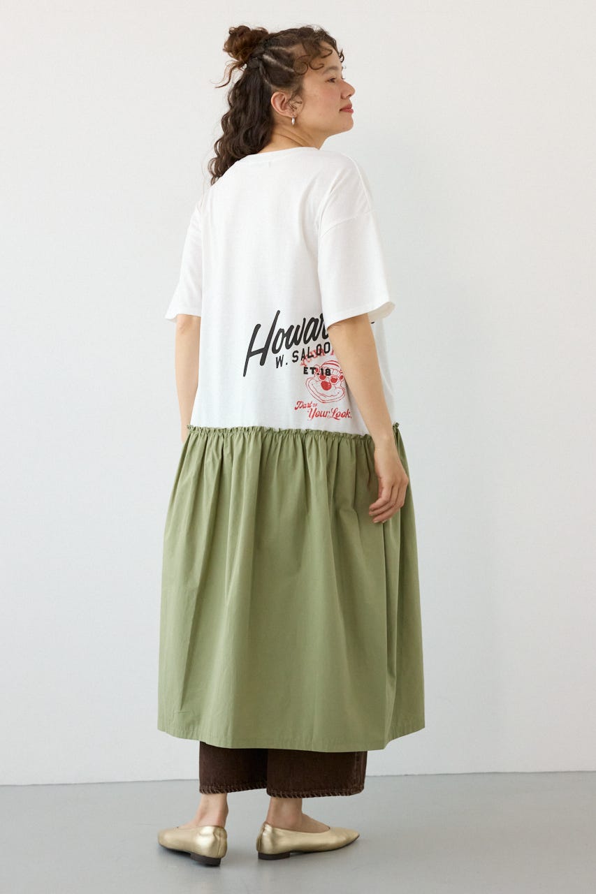 ドッキングカットワンピース O/WHT FREE