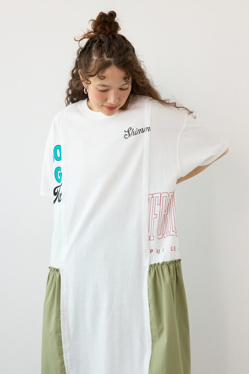 ドッキングカットワンピース O/WHT FREE