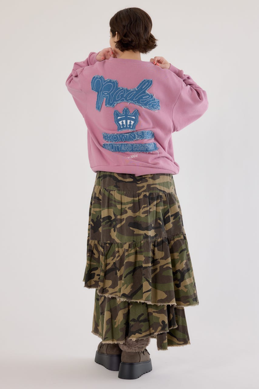 ロゴデニムパッチスウェットトップス D/PNK FREE