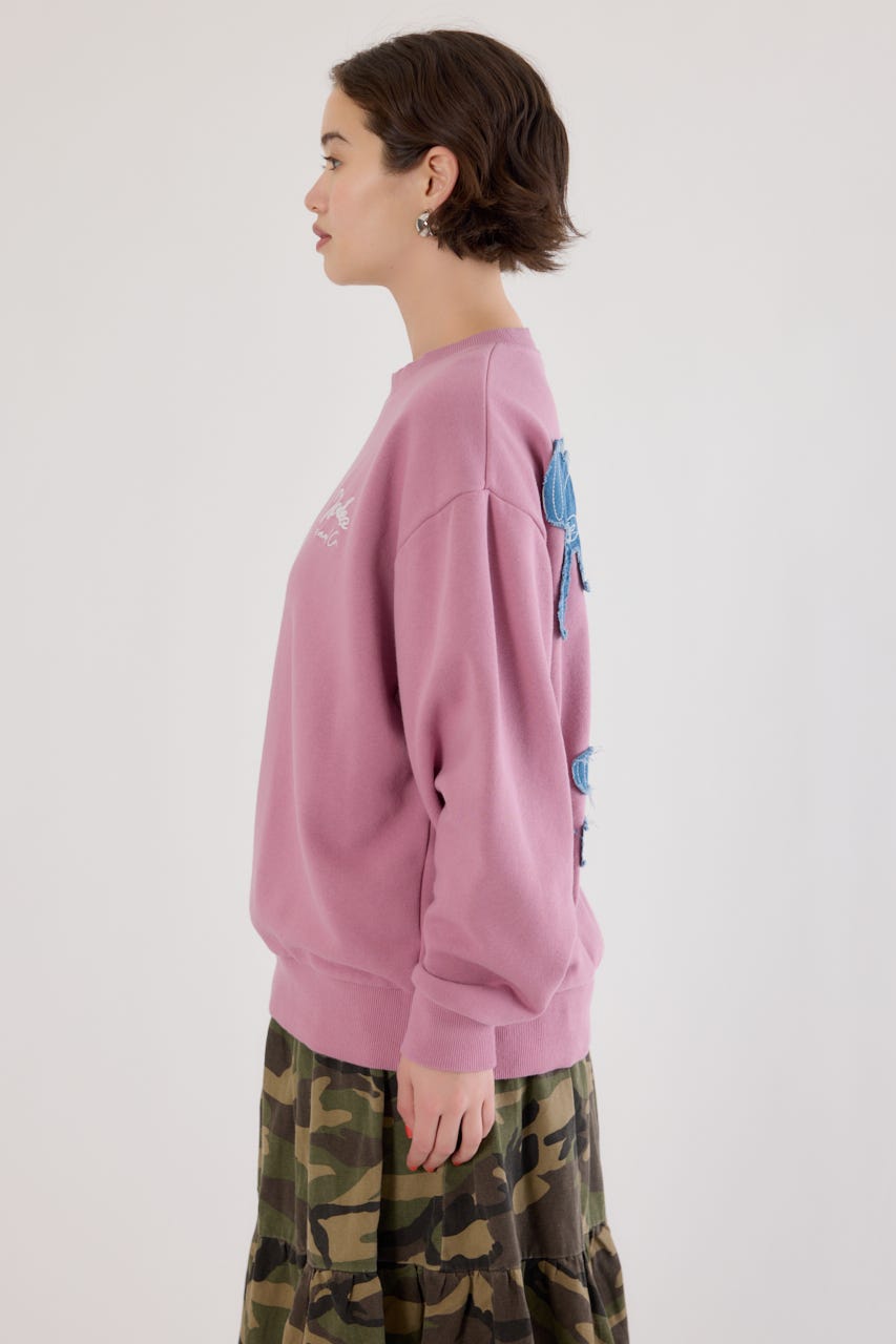 ロゴデニムパッチスウェットトップス D/PNK FREE