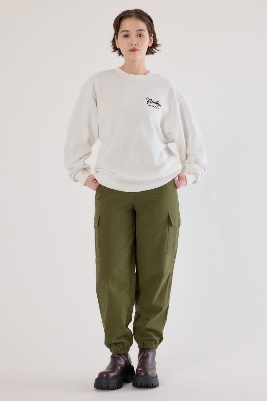 ロゴデニムパッチスウェットトップス O/WHT FREE