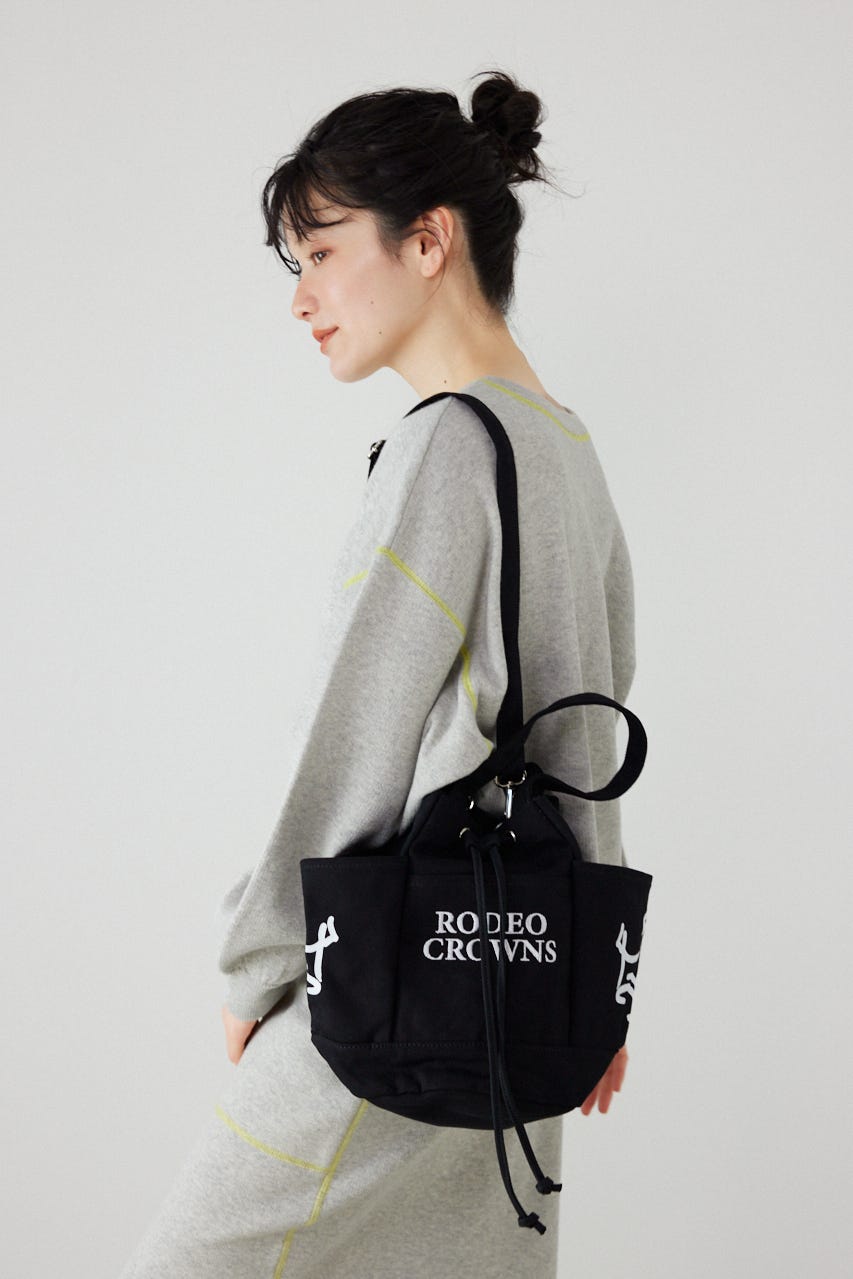 【SS先行アイテム】サイドポケットミドルトート BLK FREE