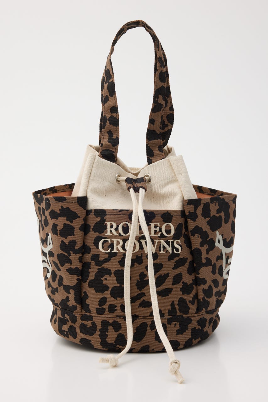 【SS先行アイテム】サイドポケットミドルトート 柄BRN FREE