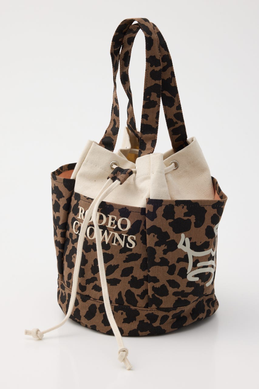 【SS先行アイテム】サイドポケットミドルトート 柄BRN FREE