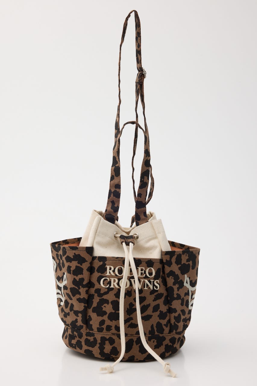 【SS先行アイテム】サイドポケットミドルトート 柄BRN FREE