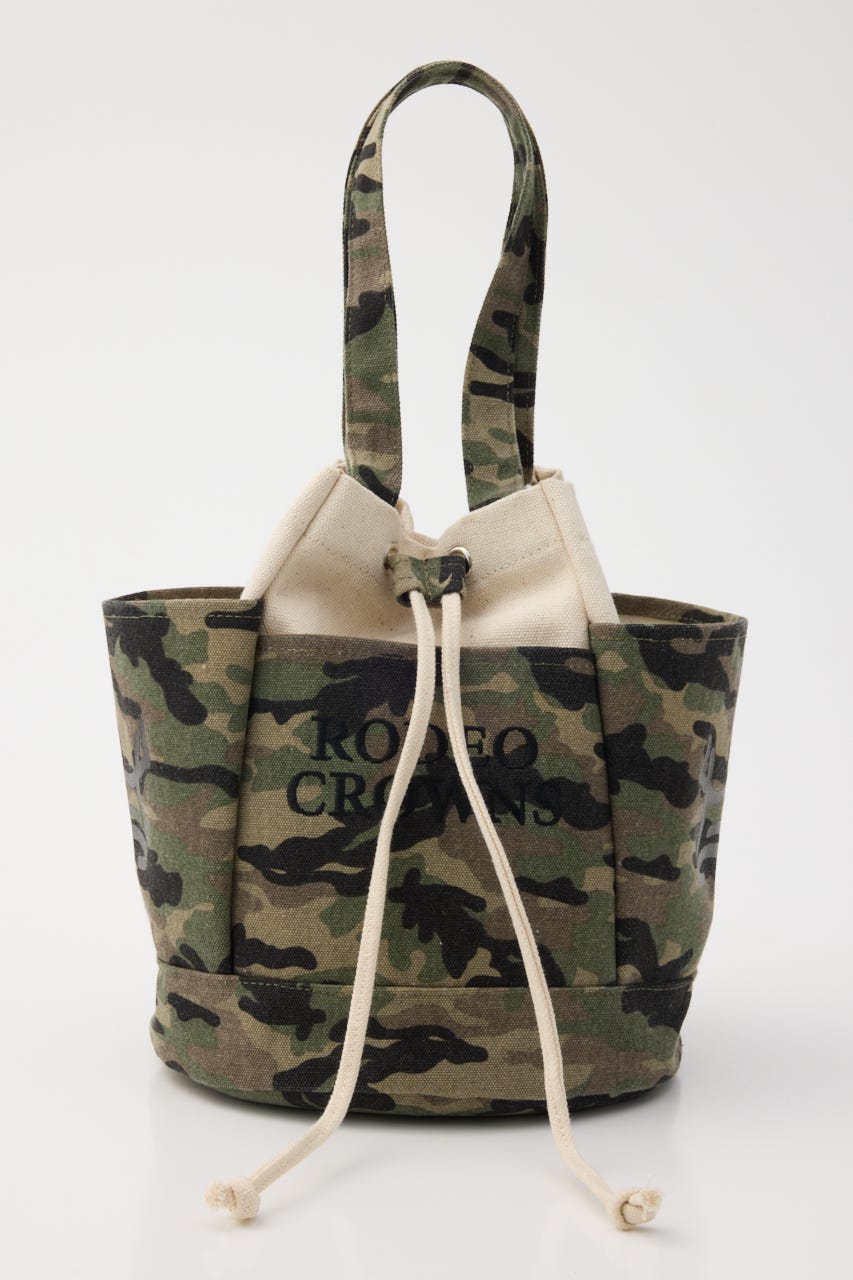 【SS先行アイテム】サイドポケットミドルトート 迷彩 FREE