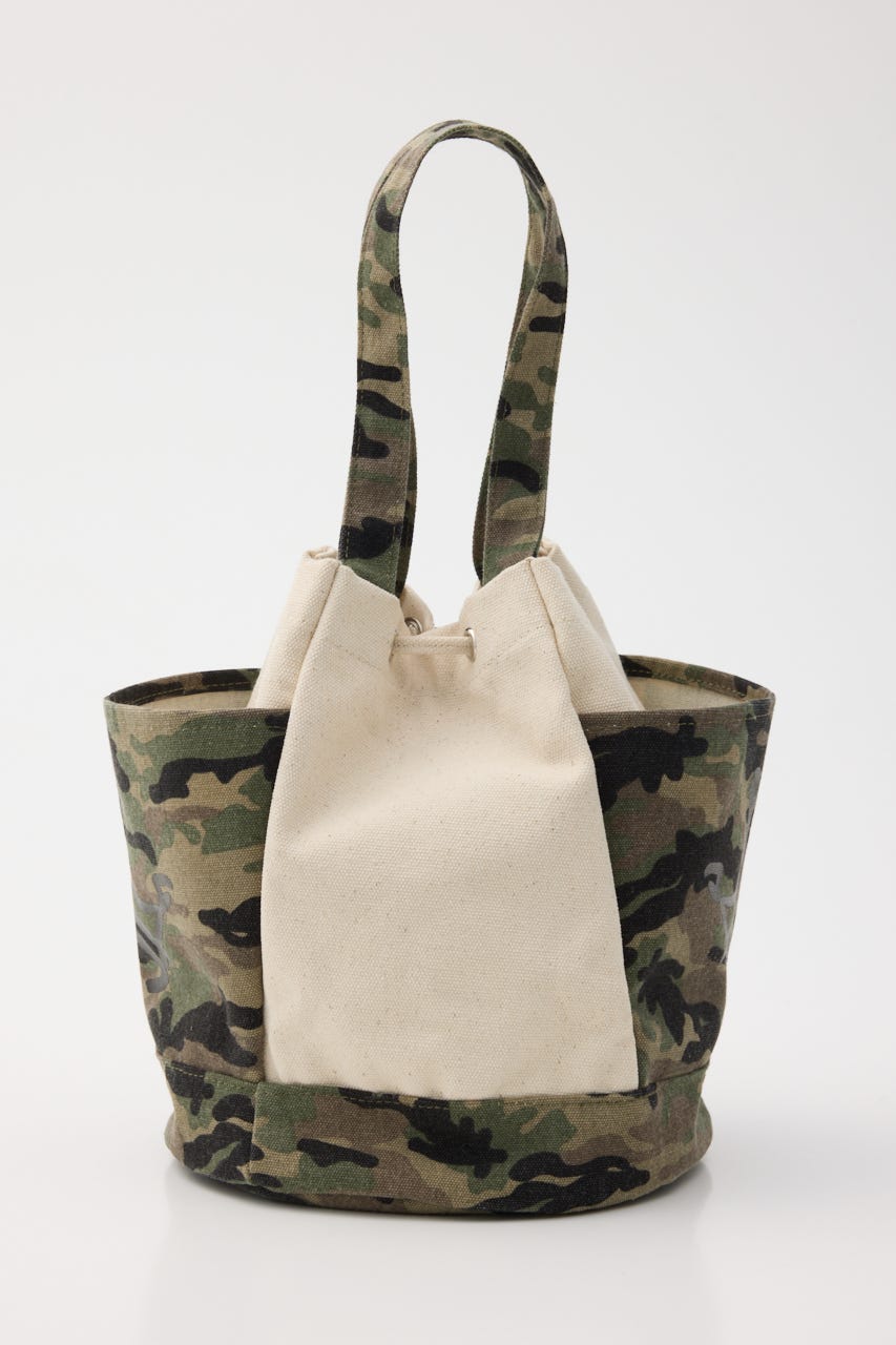 【SS先行アイテム】サイドポケットミドルトート 迷彩 FREE