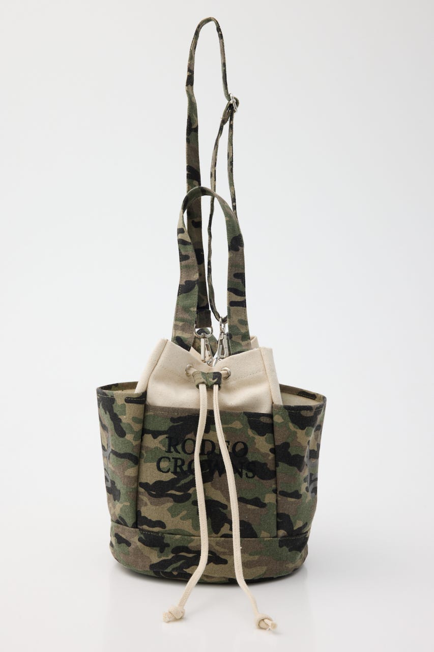 【SS先行アイテム】サイドポケットミドルトート 迷彩 FREE