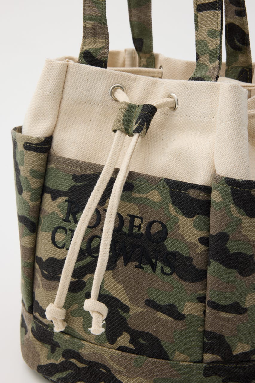 【SS先行アイテム】サイドポケットミドルトート 迷彩 FREE