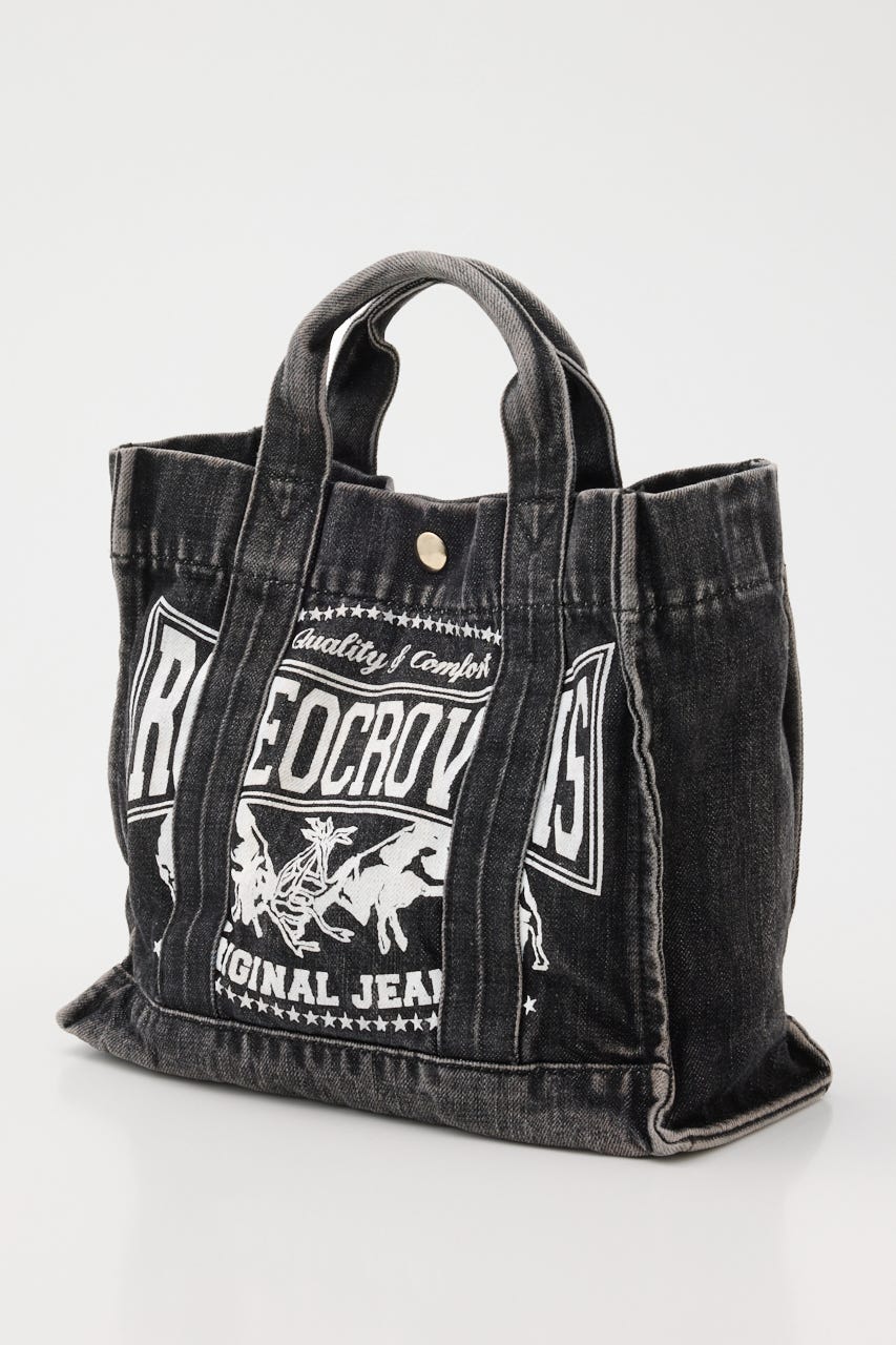 DENIMスクエア2WAYトート BLK FREE