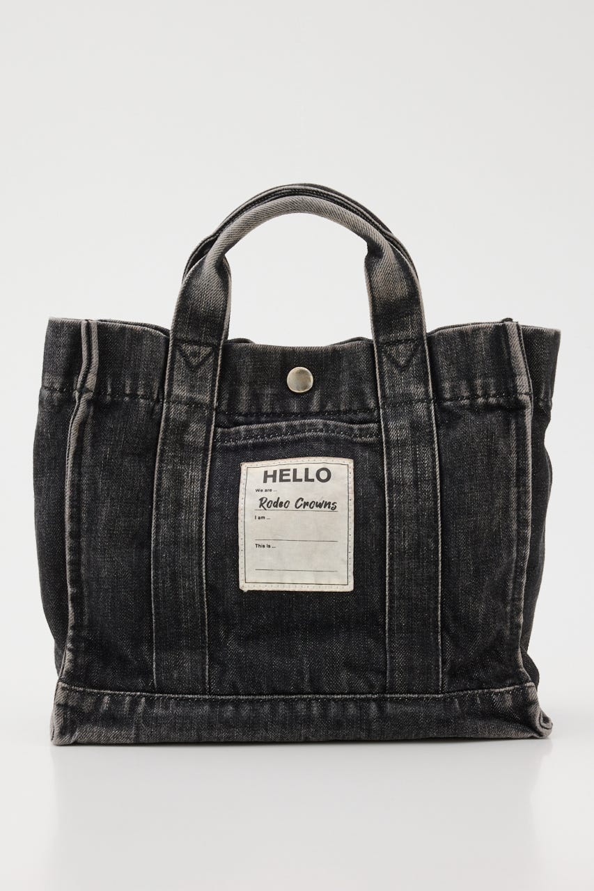 DENIMスクエア2WAYトート BLK FREE
