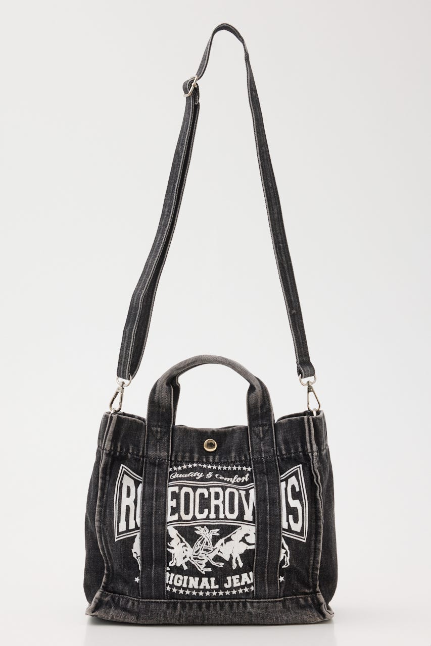 DENIMスクエア2WAYトート BLK FREE