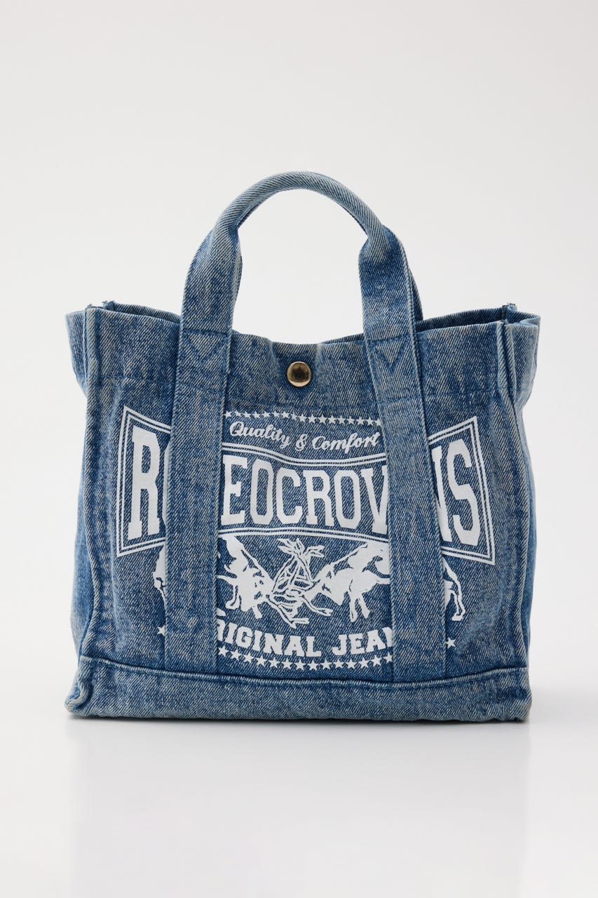 DENIMスクエア2WAYトート BLU FREE