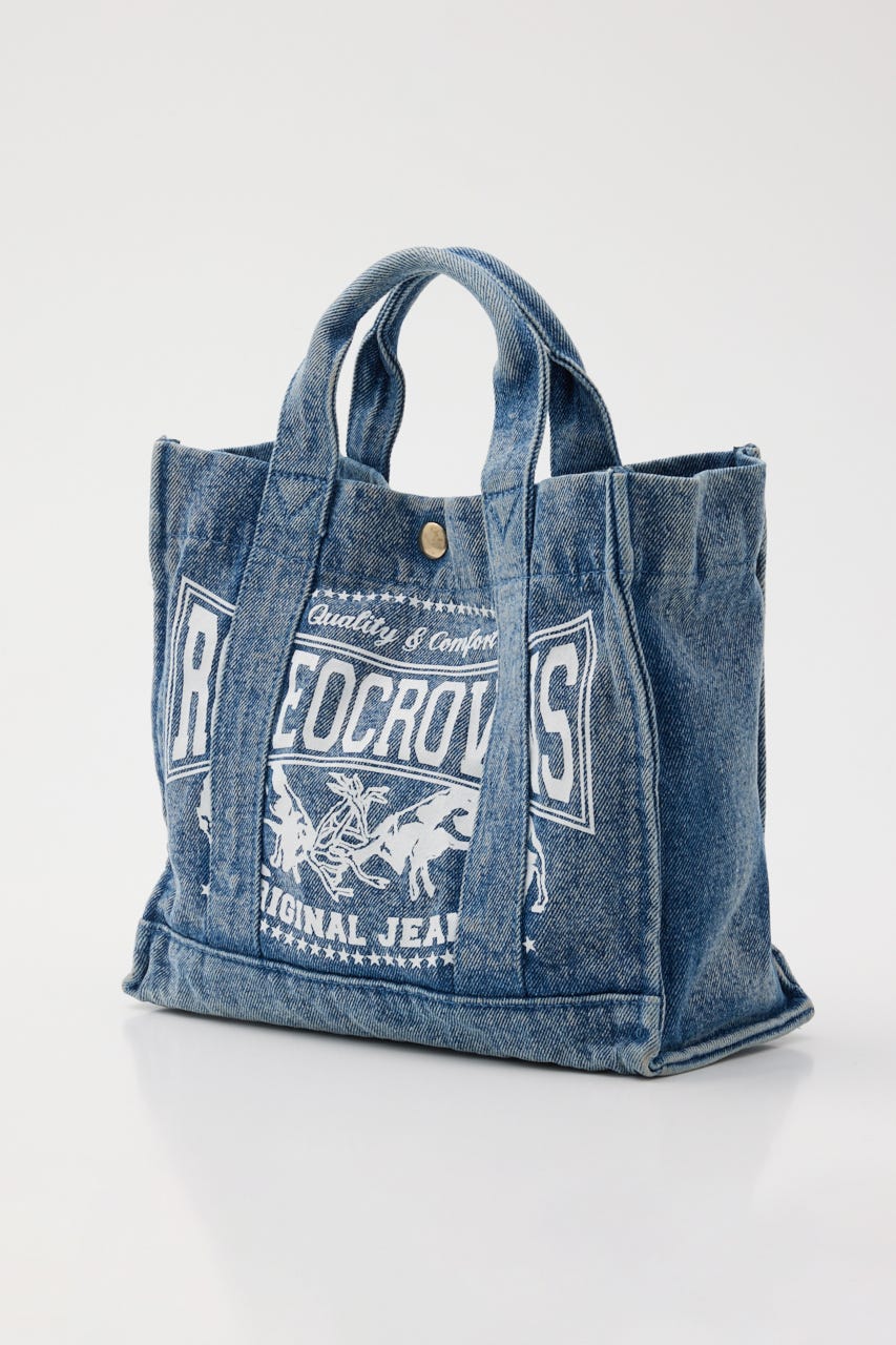 DENIMスクエア2WAYトート BLU FREE