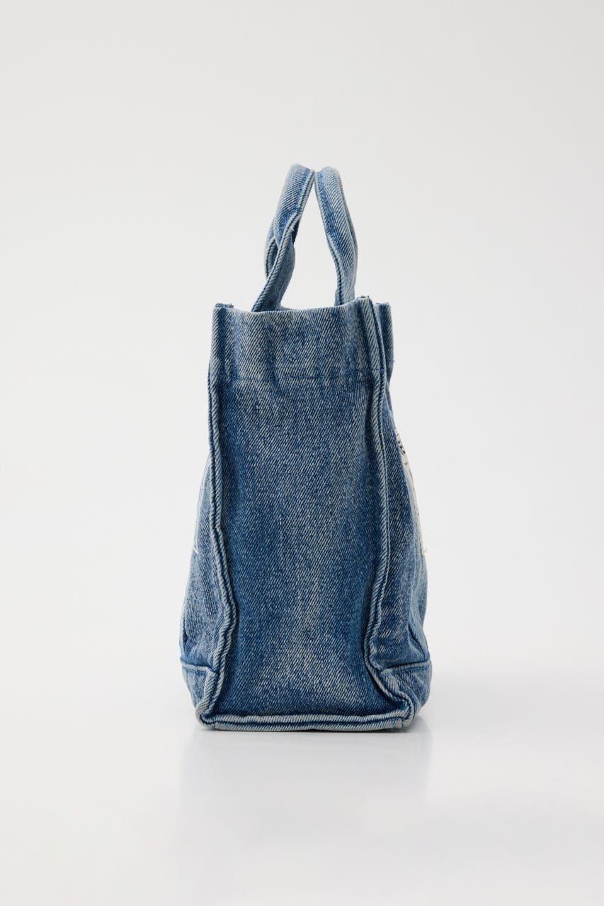 DENIMスクエア2WAYトート BLU FREE