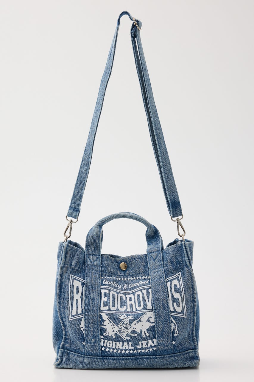 DENIMスクエア2WAYトート BLU FREE