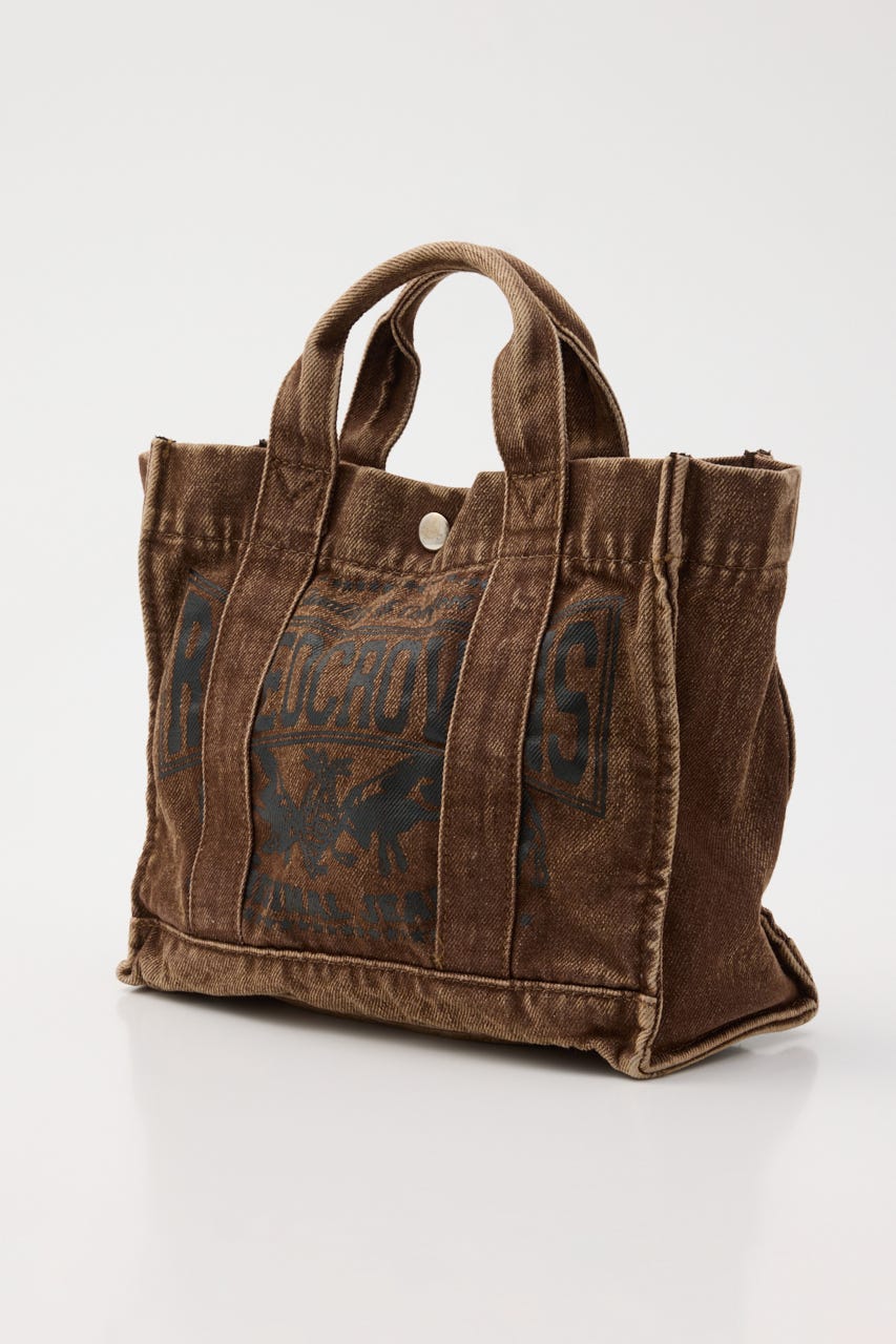 DENIMスクエア2WAYトート BRN FREE