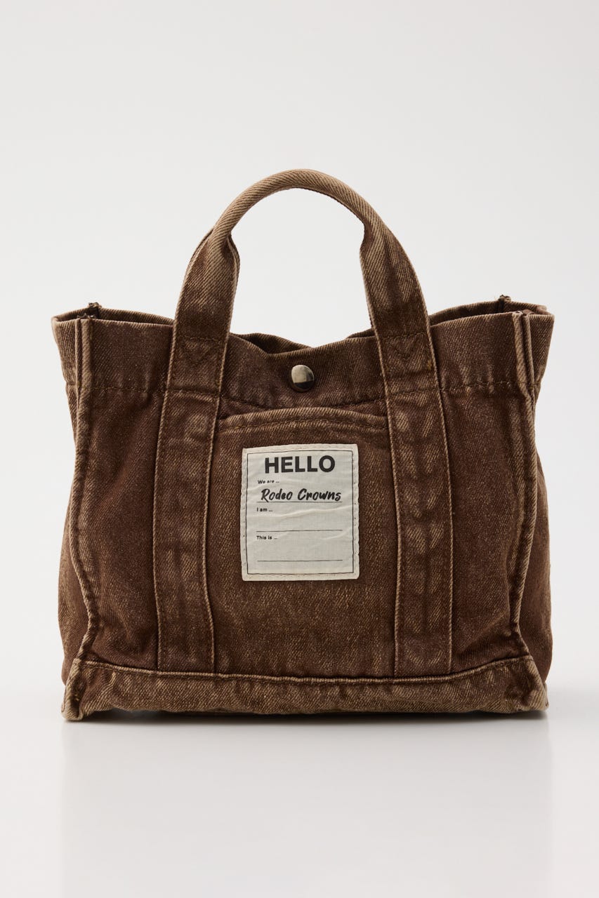 DENIMスクエア2WAYトート BRN FREE