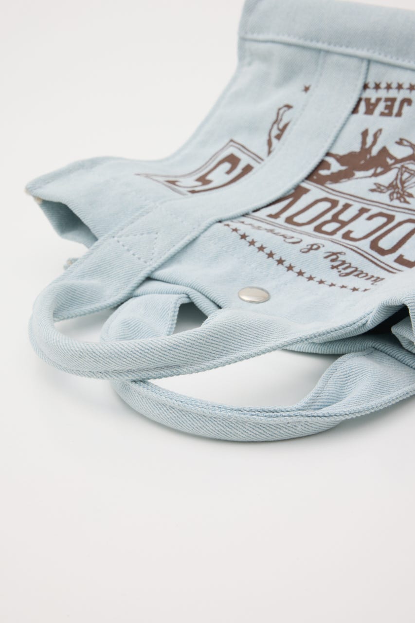 DENIMスクエア2WAYトート L/SAX FREE